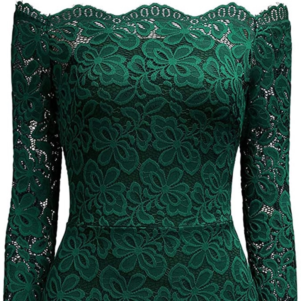HOLIDAY PARTY 🎄Womens Off Shoulder Flare Lace Slim Cocktail Pencil Dress